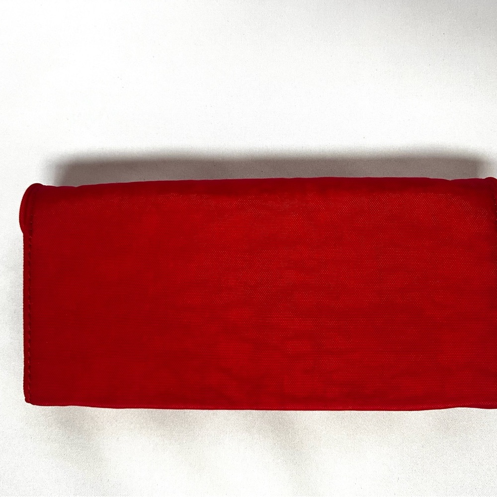 Kipling Red RFID Nylon Travel Wallet Organizer | Card Holder Zip Coin Purse - Picture 7 of 10